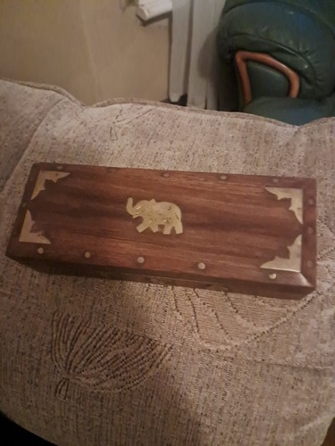 Vintage wooden box containing - wooden,