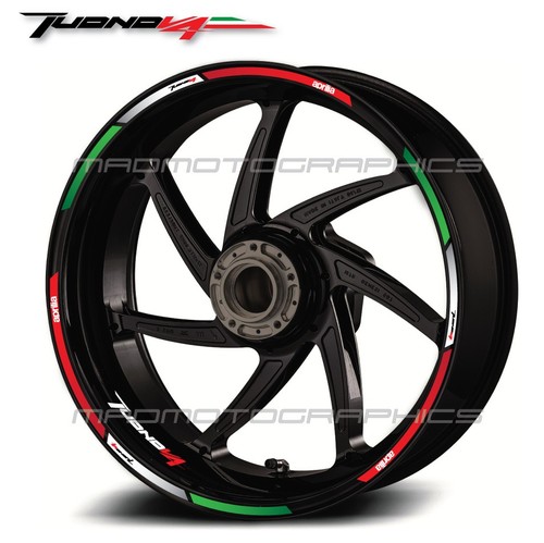 Motorcycle wheel decals for