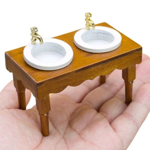 Doll house double sink - house,