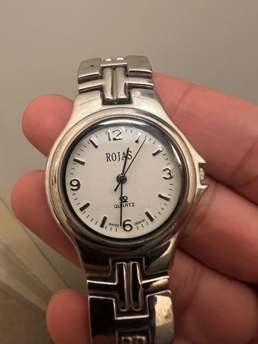 Vintage silver watch rojas - silver,