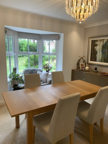 Oak veneered extending - extending, dining
