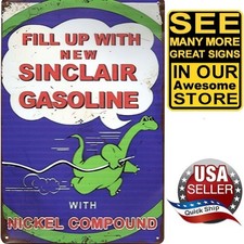 Metal Tin Petroliana Sign •