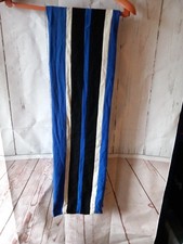 62" Woollen university Scarf Blue Black White Vintage Unicol