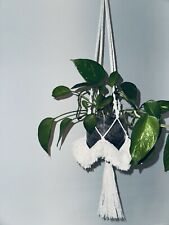 MACRAME JUTE PLANT HANGER FLOWER POT HOLDER GARDEN HANGING WALL ART ROPE
