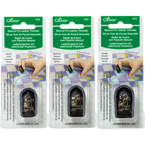 Clover thimble leather natural - clover,