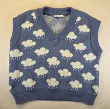 New Zara Cloud Knit Jumper Vest Sleeveless Top M UK 10 12 RRP £46 NWOT