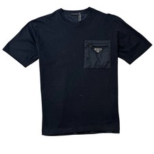 Prada Men's Pocket Plaque Logo