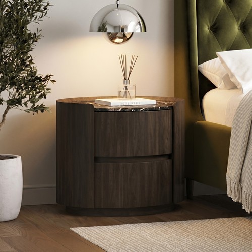 Walnut and marble effect - walnut,