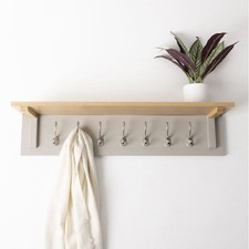 Floating Shelf With Metal Hooks - grade C return RRP £49.99