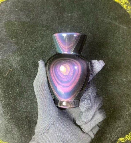 Natural rainbow obsidian - natural,