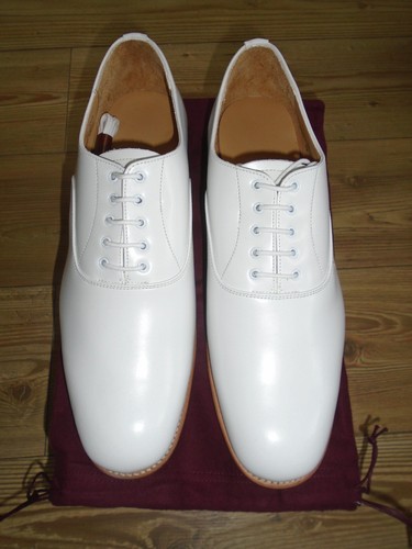 Royal navy mens white leather - navy,