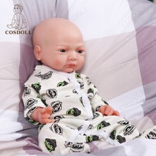 COSODLL 17" Reborn Baby Doll Full Platinum Silicone Baby Dolls Newborn Baby Girl