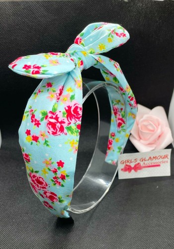 Blue floral hairband alice - floral,