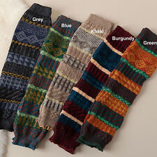 Vintage Winter Warm Wool Socks Assorted Colour Thick Knit Boots Leg Warmer