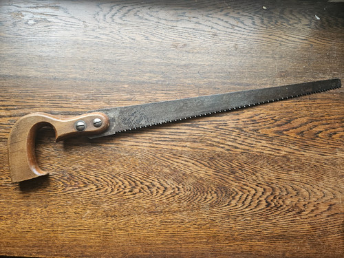 Vintage hand saw - hand,