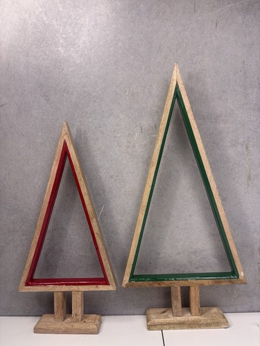 Wooden christmas tree - wooden, tabletop