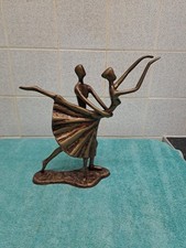 Vintage Reach For The Sky  bronzed Colour Metal Ballet Dancers