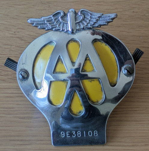 Vintage car badge 1957 - vintage, aa