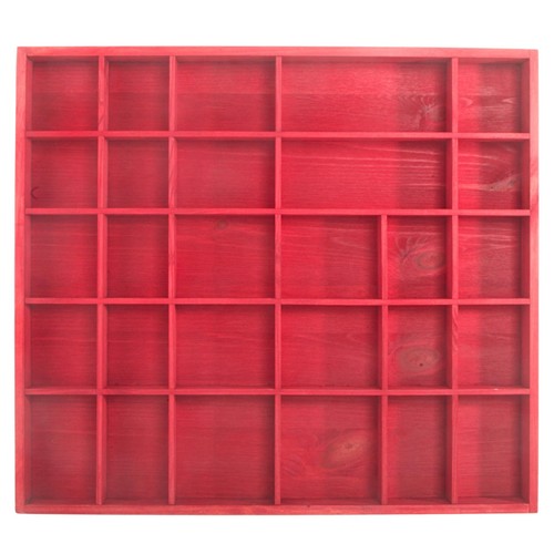 Red display cabinet with - red,