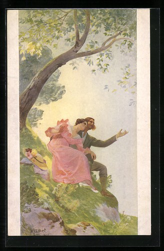 Artist postcard signed p - h.,
