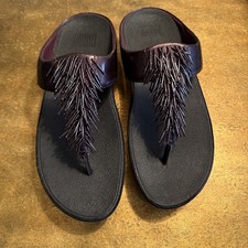 FitFlop Cha Cha Plum Embossed