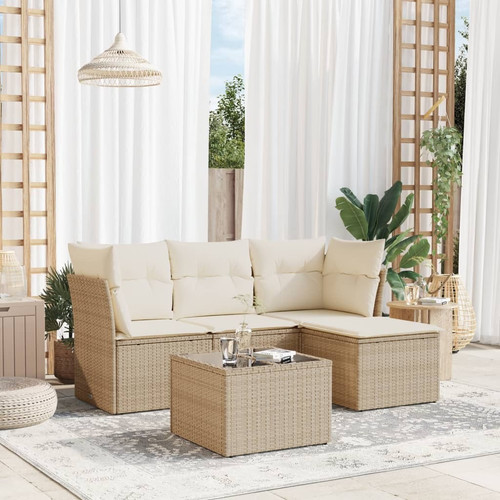 Garden sofa set beige - sofa,