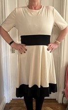 Cream+Black Band Elegant Short