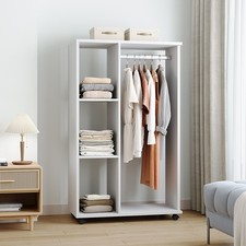 White Open Wardrobe Bedroom