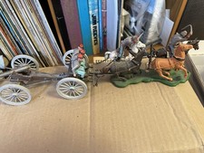 Vintage quality Britain toys confed army gun carriage V. cannon &horses Ok cond