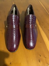 Grenson Footmaster Ox Blood Slip On Shoes Men's UK 8 Leather Dress Formal