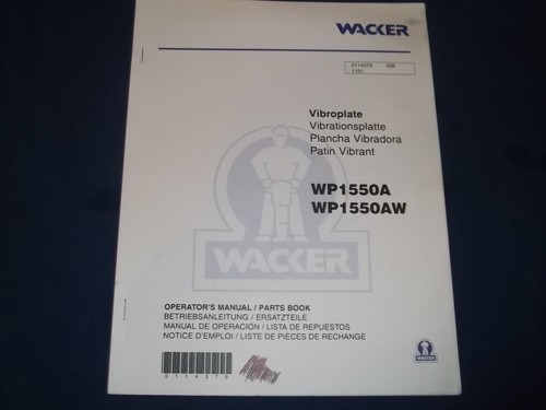 Wacker 1550a 1550aw - wacker,