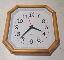 EMES Vintage Quartz Pine Frame Wall Clock - Made in Germany