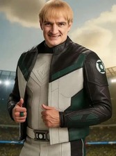 Handmade Super 2025 Man Guy Gardner Green Lantern Leather Jacket Cosplay Costume