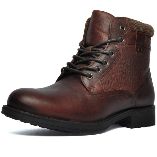 Mens leather army - mens, boots