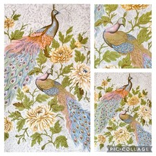 VINTAGE Peacock Chinoiserie