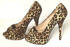 Stiletto Tiger Skin Patterned Shoes Size UK 7 ,6" Heels, New Look