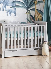 Mini Sleigh Cot Bed Grey –