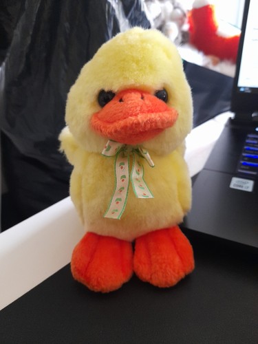 Vintage soft toy duck - a&a,