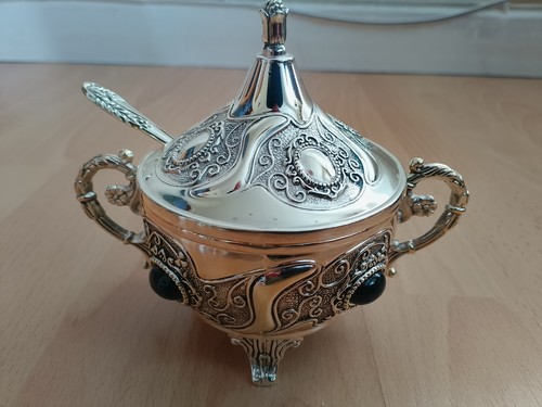 Silver plated sugar - silver,
