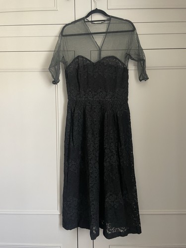 Vintage 1940s black lace - 1940s,