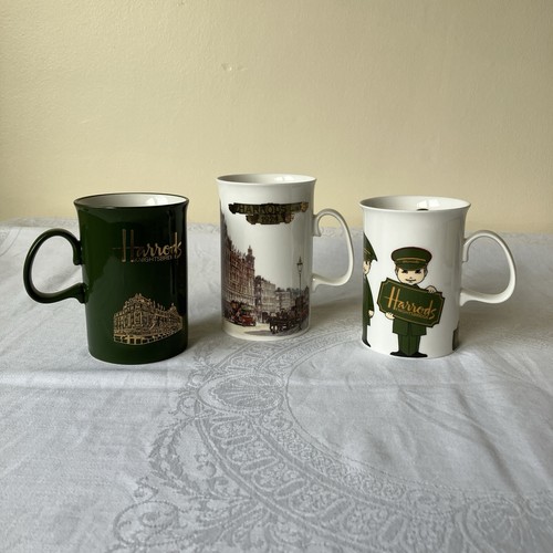 Harrods bone china - x3, mugs