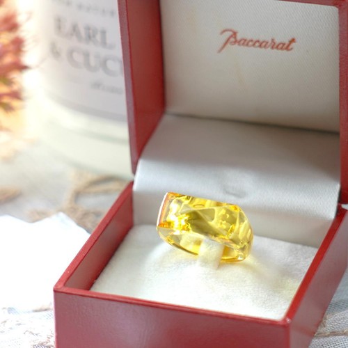 Baccarat crystal ring yellow - baccarat,