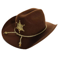 US SHERIFF HAT DEPUTY FANCY DRESS AMERICAN POLICE OFFICER COP COSTUME ACCESSORY 