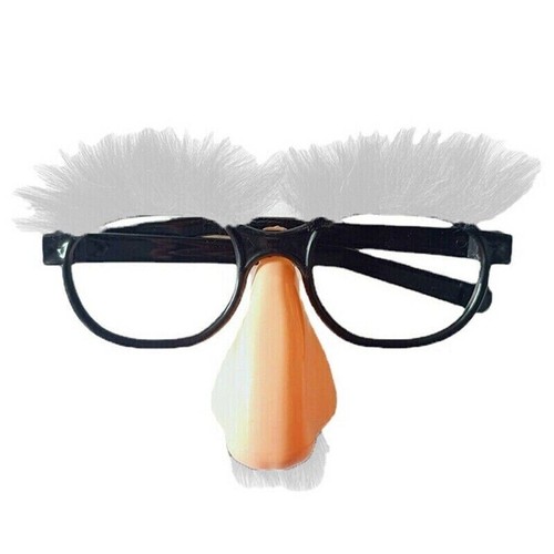 Funny white glasses - white,