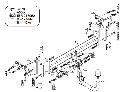 Detachable tow bar for jeep - detachable,