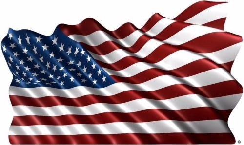 American flag decal camper - decal, rv