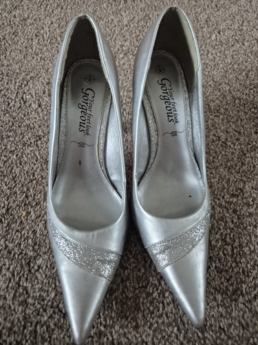 Vintage new look silver - silver, heels