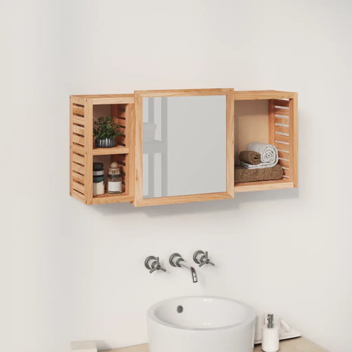 Mirror cabinet solid walnut - cabinet,