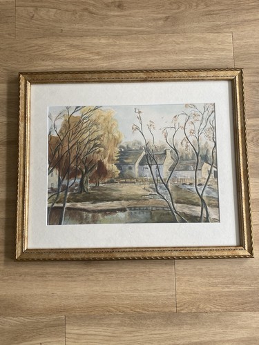 Framed watercolour painting - framed,
