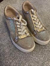 Carvela Jazzmataz Women’s Gold Sparkly Trainers Size 6 Great Condition
